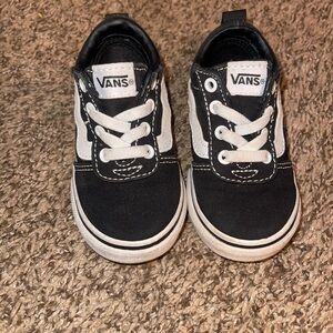 Vans Kids Classic Black and White Sneakers